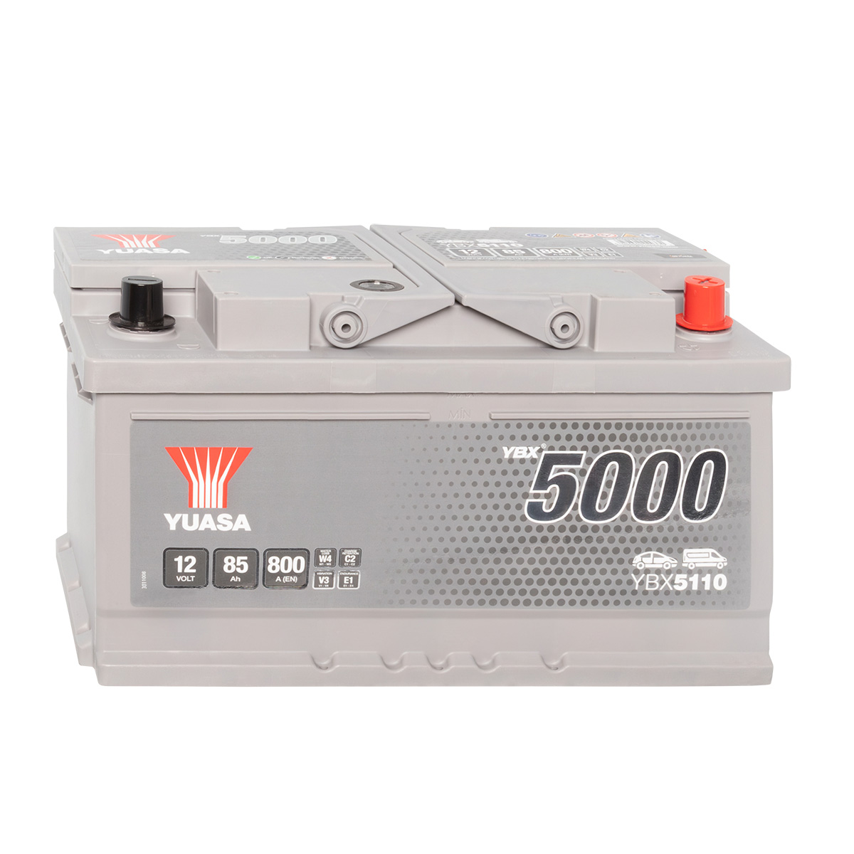 Yuasa YBX5110 SMF 12V 85Ah Silver High Performance Autobatterie