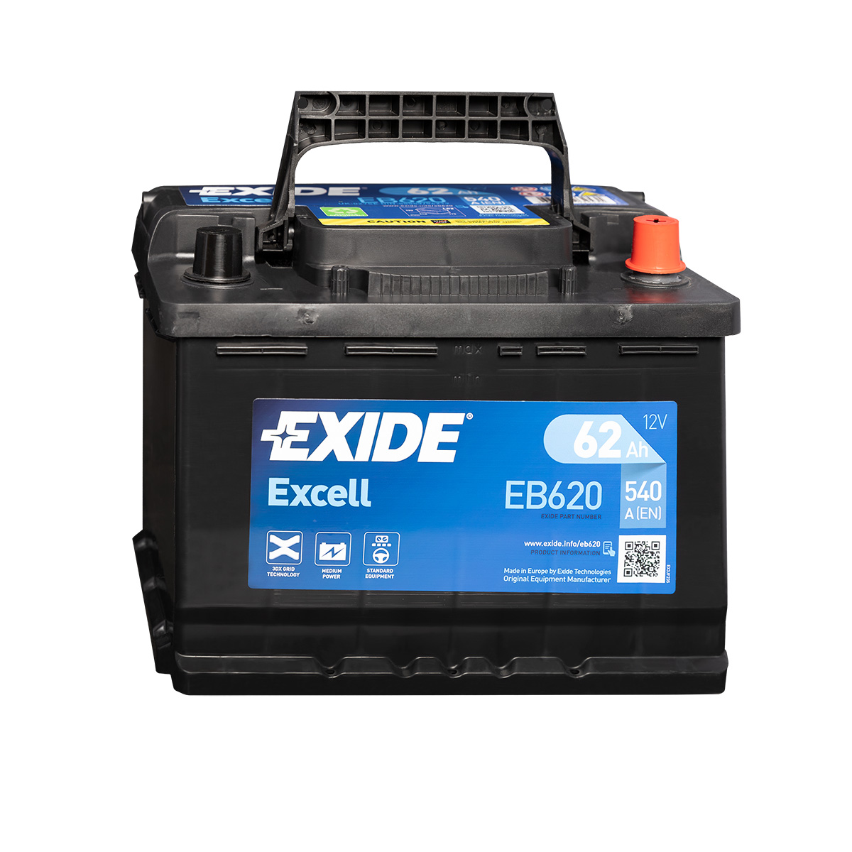 Exide Excell EB620 12V 62Ah Autobatterie