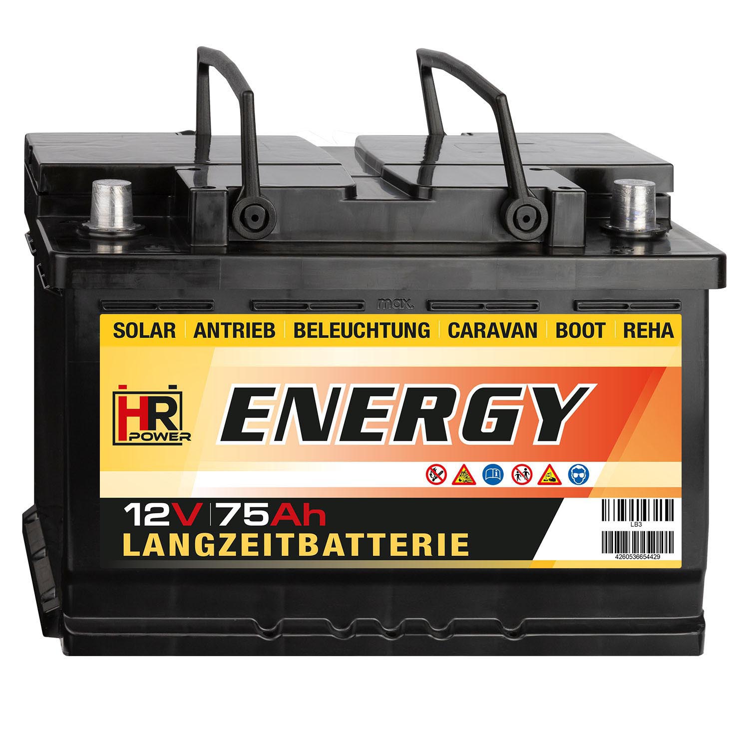HR-ENERGY Batterie 12V 75Ah