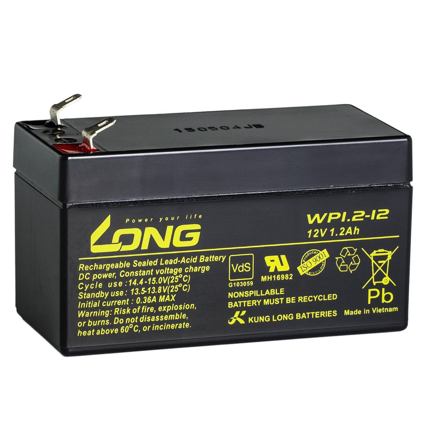 LONG Bleiakku WP1.2-12 12V 1,2Ah mit VdS