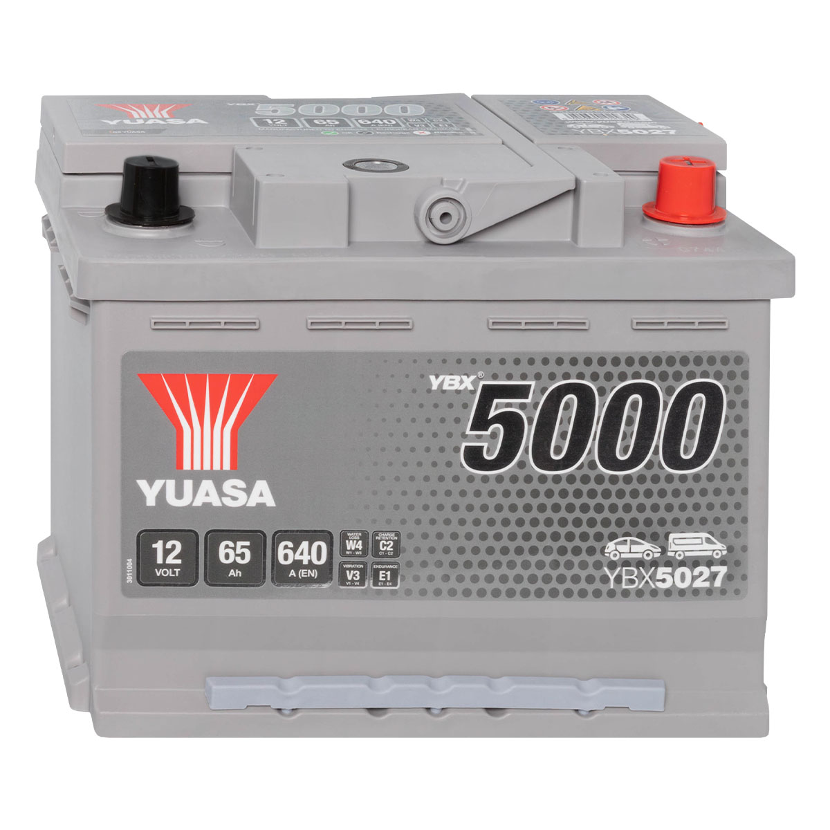 Yuasa YBX5027 SMF 12V 65Ah Silver High Performance Autobatterie