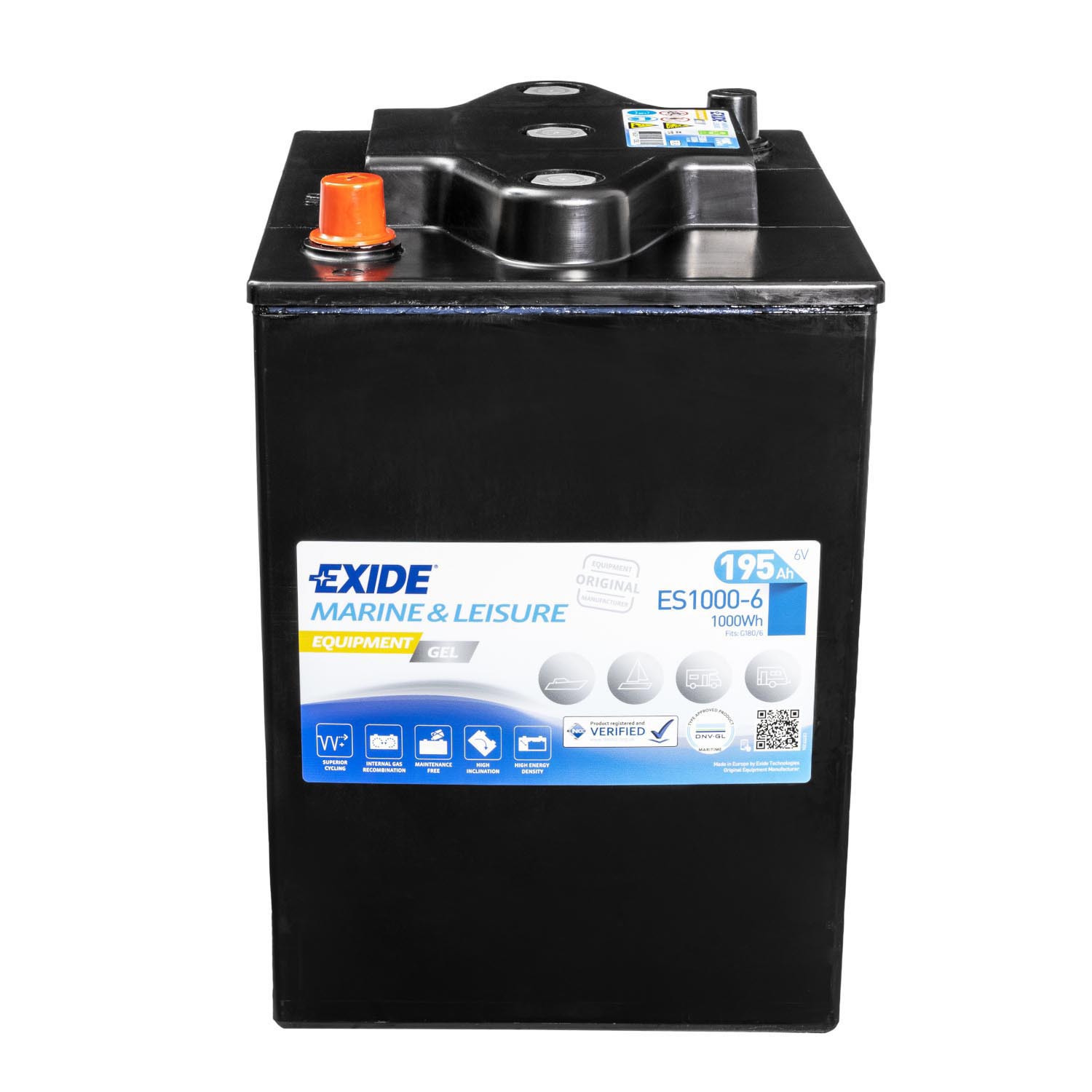 Exide Equipment Gel Batterie ES1000-6 (Gel G180/6) 6V 190Ah