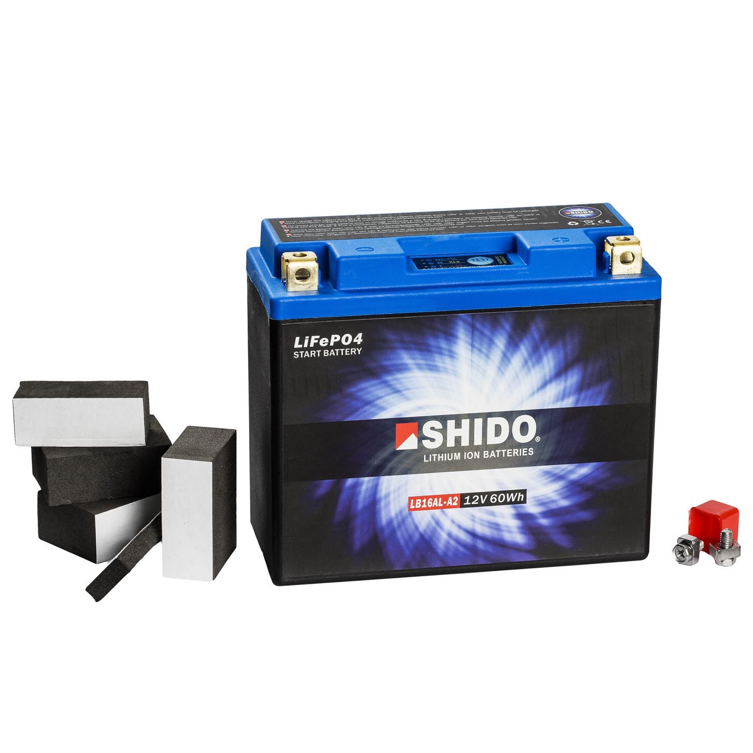 Shido Lithium Motorradbatterie LiFePO4 LB16AL-A2 12V