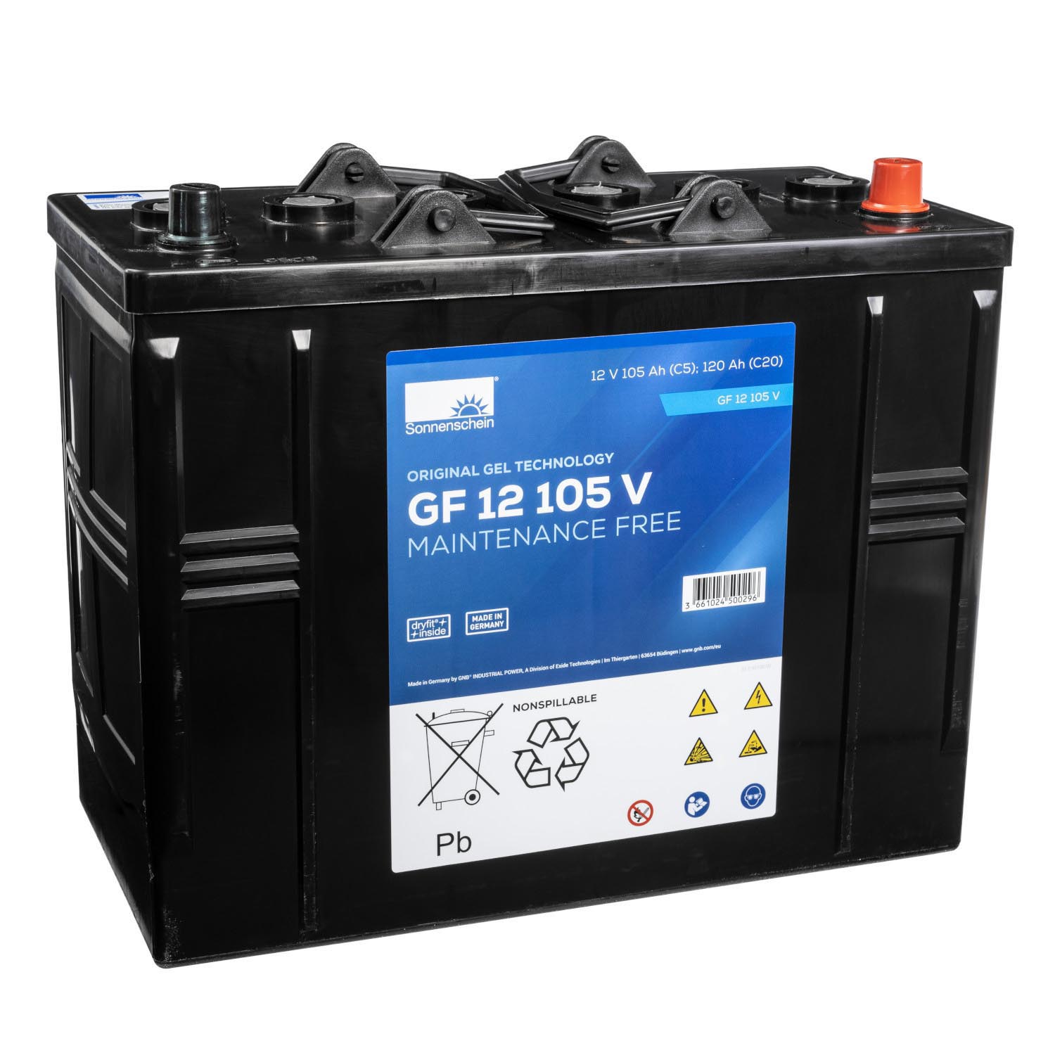 SONNENSCHEIN 12V 105Ah Gel Batterie GF-V GF 12 105 V