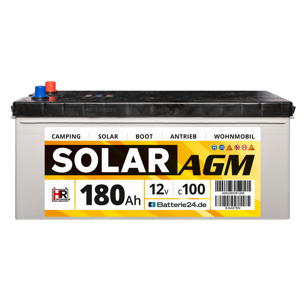 HR Solar AGM 12V 180Ah Versorgungsbatterie