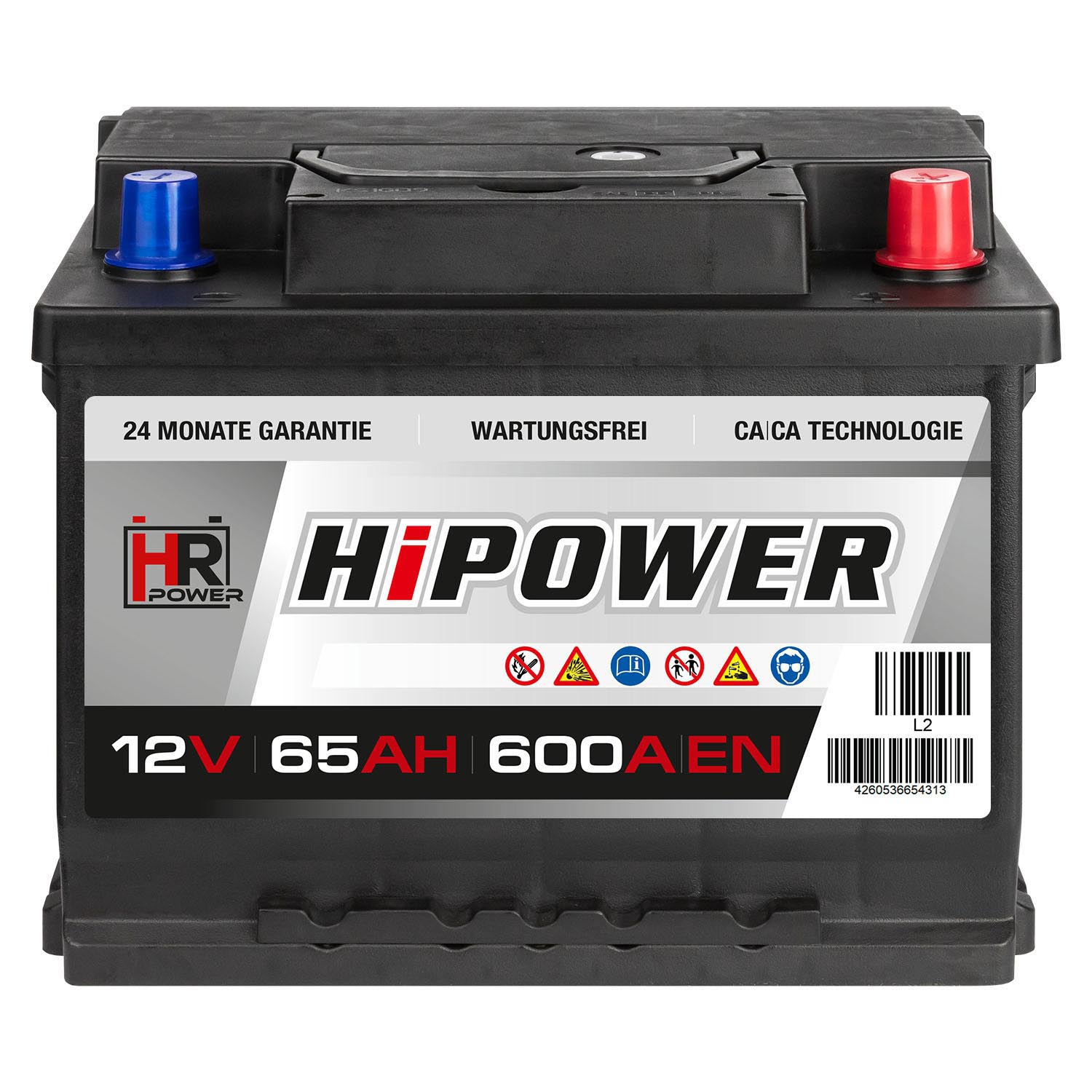 HR HiPower Autobatterie 12V 65Ah