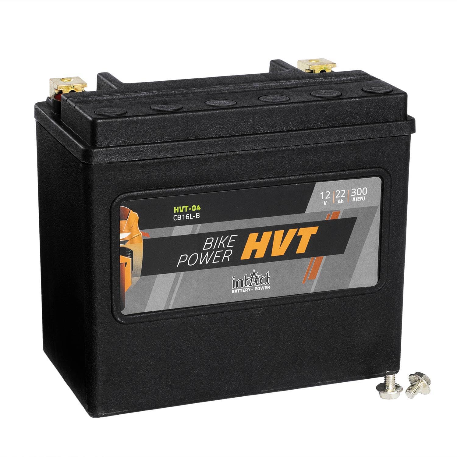 intAct Bike-Power Motorradbatterie HVT YB16L-B 12V 22Ah HVT-04